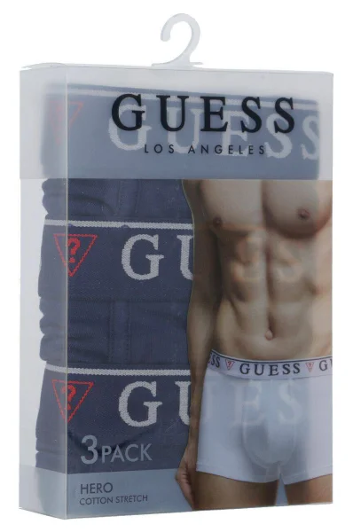 Bokserice 3-pack HERO | cotton stretch Guess Underwear modra
