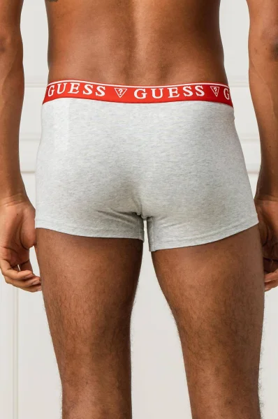 Bokserki 3-pack HERO | cotton stretch Guess Underwear siva
