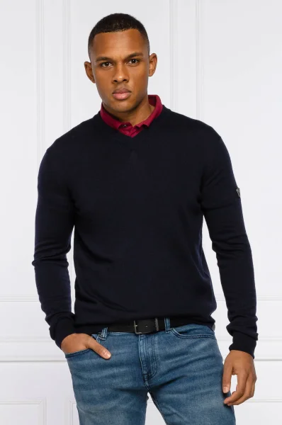 Vuneni džemper | Regular Fit EA7 modra