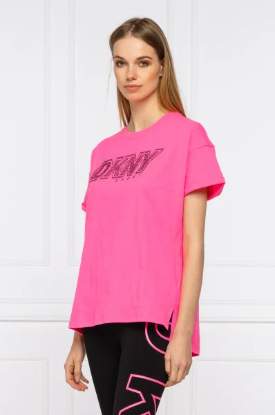 T-shirt RHINESTO | Relaxed fit DKNY Sport fuksija