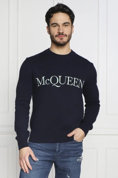 Džemper | Regular Fit Alexander McQueen modra