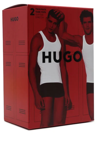Tank top 2-pack Hugo Bodywear kaki