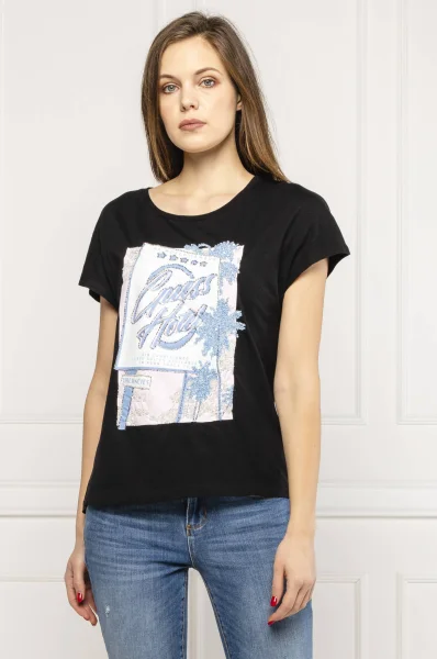 T-shirt GLAMOUR | Regular Fit GUESS crna