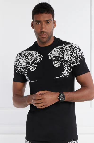 T-shirt Tiger | Regular Fit Plein Sport crna