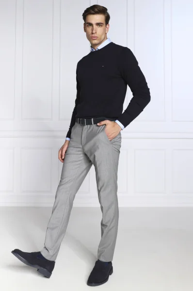 Džemper Core | Regular Fit | s dodatkom svile Tommy Hilfiger modra