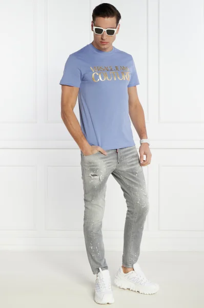T-shirt MAGLIETTA | Slim Fit Versace Jeans Couture plava