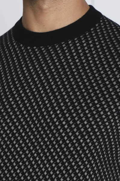 vuneni džemper lacrimo | regular fit BOSS BLACK crna