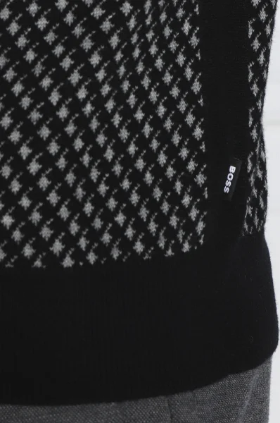 vuneni džemper lacrimo | regular fit BOSS BLACK crna
