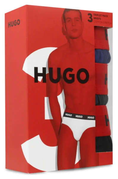 Gaće 3-pack Hugo Bodywear modra