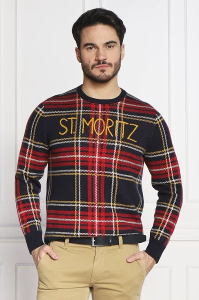 Džemper | Regular Fit s dodatkom vune i kašmira ST.Barth crvena