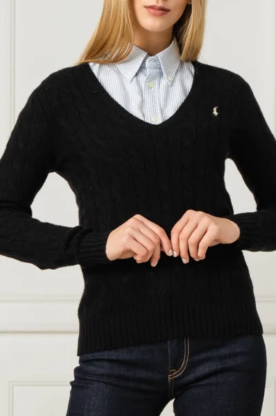 Vuneni džemper | Regular Fit | s dodatkom kašmira POLO RALPH LAUREN crna