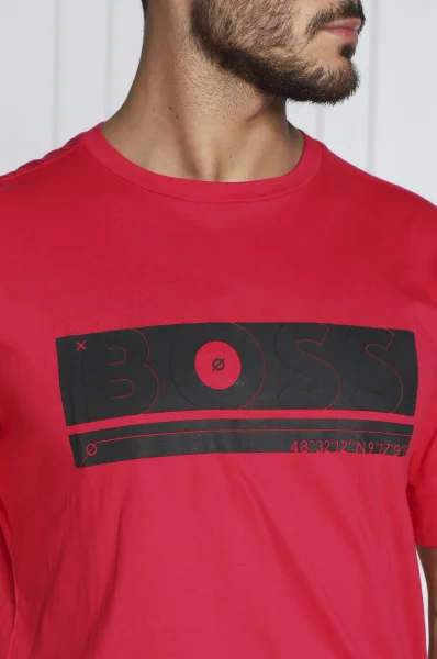 T-shirt Tee 3 | Regular Fit BOSS GREEN crvena