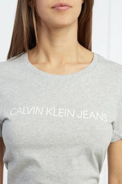T-shirt CORE INSTITUTIONAL | Regular Fit CALVIN KLEIN JEANS boja pepela