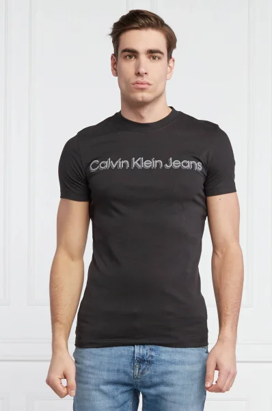 T-shirt INSTITUTIONAL | Slim Fit CALVIN KLEIN JEANS crna