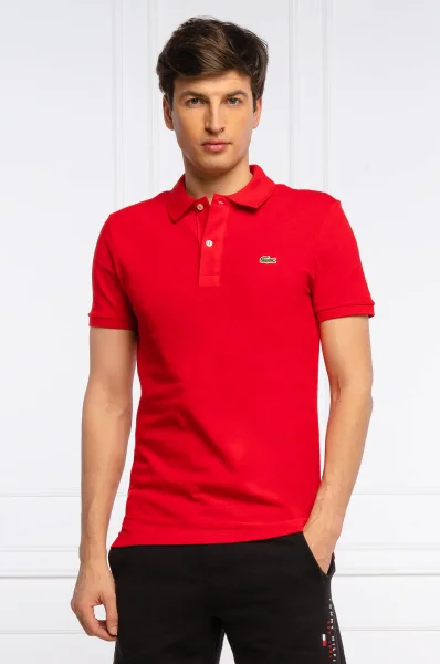Polo majica | Slim Fit | pique Lacoste crvena