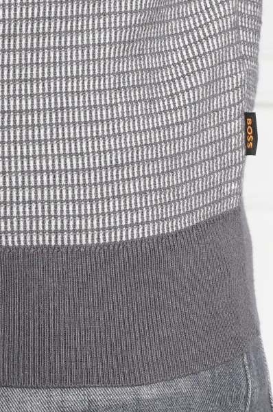 Džemper Abovemo | Regular Fit | s dodatkom kašmira BOSS ORANGE siva