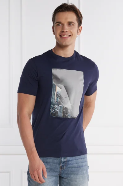 T-shirt | Regular Fit Armani Exchange modra