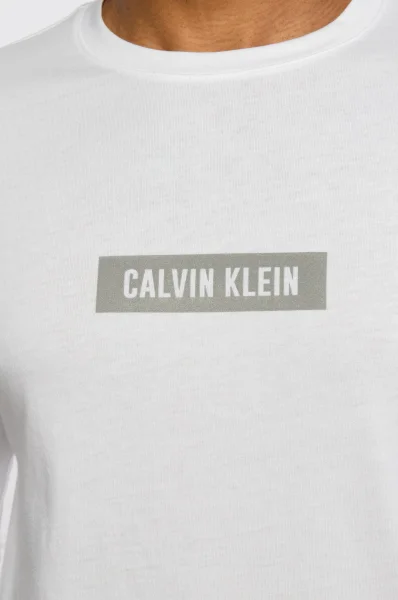 Majica dugih rukava | Longline Fit Calvin Klein Performance bijela