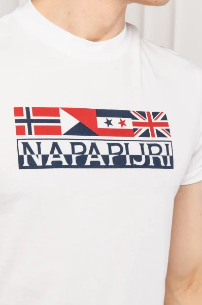 T-shirt SIDHI | Regular Fit Napapijri bijela
