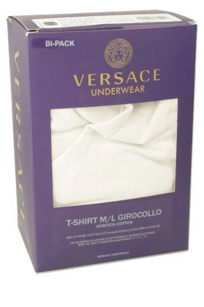 Majica dugih rukava | Slim Fit Versace bijela