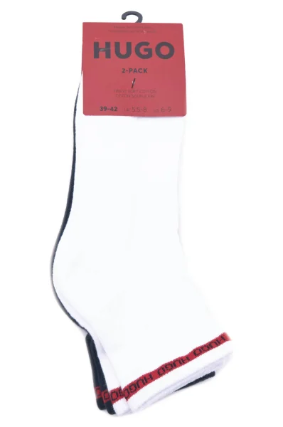 Čarape 2-pack 2P SH RIB TAPE CC Hugo Bodywear bijela