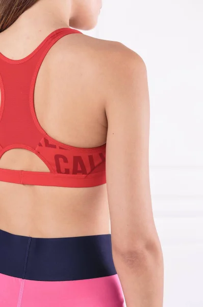 Grudnjak RACERBACK SB PRINT Calvin Klein Performance crvena