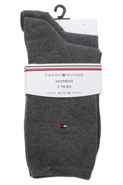 Čarape 2-pack Tommy Hilfiger grafitna