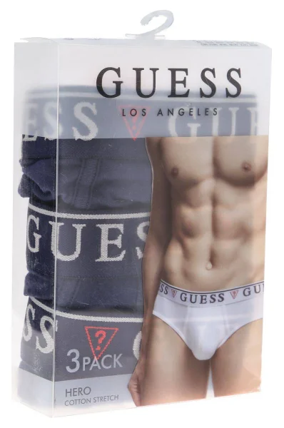 Gaće 3-pack HERO | cotton stretch Guess Underwear modra