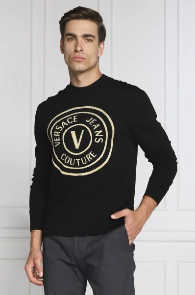 Vuneni džemper | Slim Fit Versace Jeans Couture crna