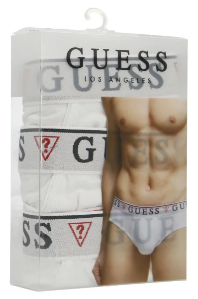 Gaće 3-pack HERO | cotton stretch Guess Underwear bijela