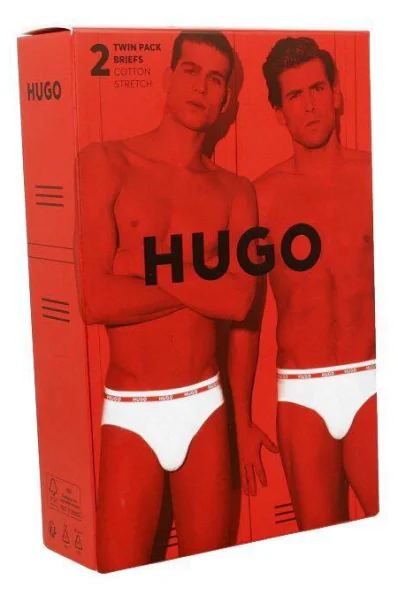 Gaće 2-pack HIP BRIEF Hugo Bodywear bijela