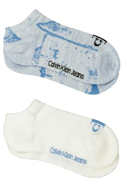 Čarape 2-pack 2P DISTORTED CALVIN KLEIN JEANS bijela