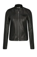 Kožna jakna Saviza | Regular Fit BOSS BLACK crna