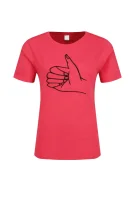 T-shirt Temotive | Regular Fit BOSS ORANGE crvena