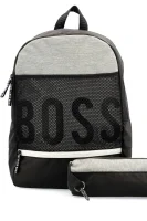 Ruksak + torbica za sitnice BOSS Kidswear crna