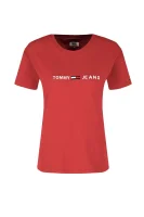 T-shirt Boxy clean logo Tommy Jeans crvena