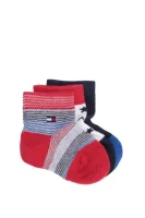 Čarape 3-pack Tommy Hilfiger crvena