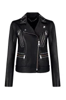 Kožna jakna KAIA | Regular Fit Karl Lagerfeld crna