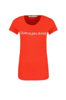 T-shirt INSTITUTIONAL LOGO | Regular Fit CALVIN KLEIN JEANS narančasta