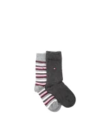Fun Stripe Socks 2 Pack Tommy Hilfiger siva