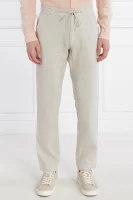 Lanene hlače Sanderson-L | Tapered fit BOSS ORANGE bež