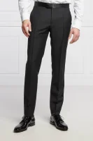 Vunene hlače H-Genius | Slim Fit BOSS BLACK crna