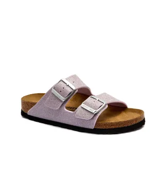 Natikače Arizona s dodatkom kože Birkenstock | Ljubičasta narrow fit 1030164