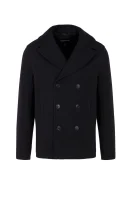 Woollen coat Emporio Armani modra