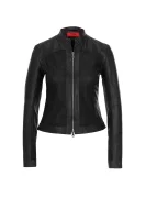 Leandas Leather Jacket HUGO crna
