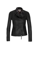 Leather Jacket Armani Collezioni crna
