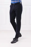 Vunene hlače Wilhelm 3 | Extra slim fit BOSS BLACK modra