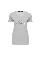 T-Shirt Ikonik Karl Lagerfeld boja pepela