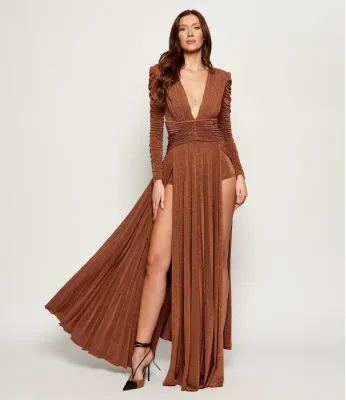 Haljina Elisabetta Franchi | Smeđa ABR4057E2