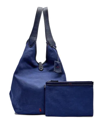 Shopper torba + torbica za sitnice PLAY POLO RALPH LAUREN | Modra 428949865